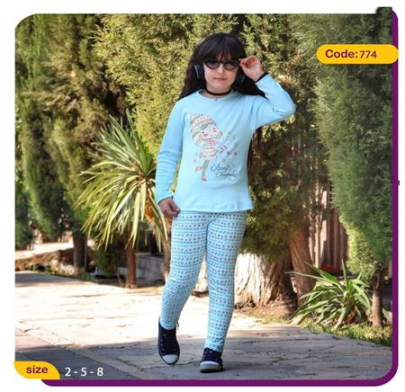 بلوز شلوار دختر و پرنده
