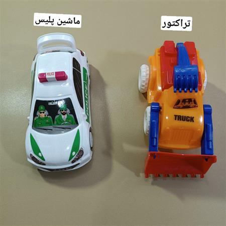 ماشین پلیس و تراکتور