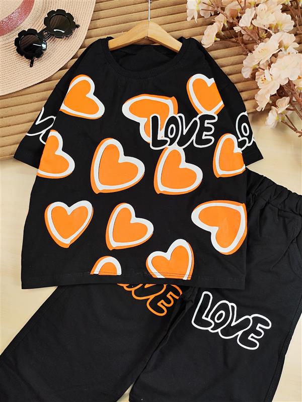 کراپ شلوار love heart