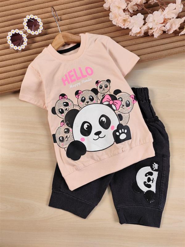 تیشرت شلوارک Hello Pandas