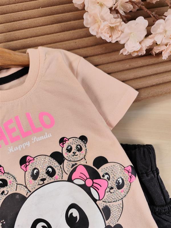 تیشرت شلوارک Hello Pandas