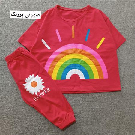 کراپ شلوارک رنگی Rain bow تکسایز