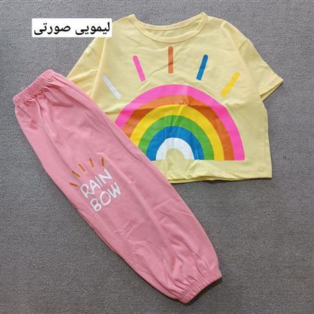 کراپ شلوارک رنگی Rain bow تکسایز