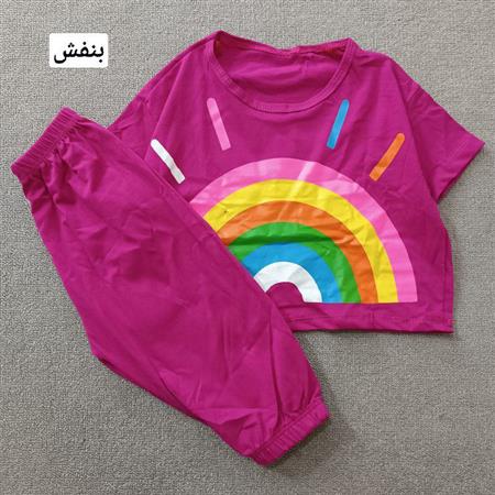 کراپ شلوارک رنگی Rain bow تکسایز