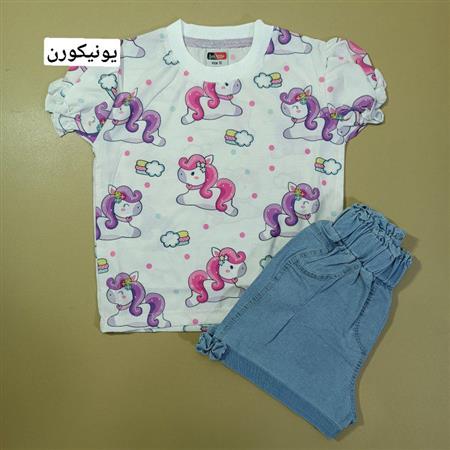 تیشرت شلوارک طرحدار نازگل