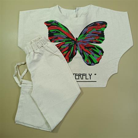کراپ شلوار لنین butterfly