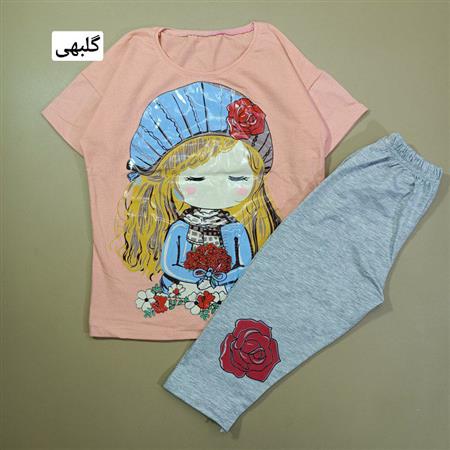 تیشرت شلوارک دختر گل فروش