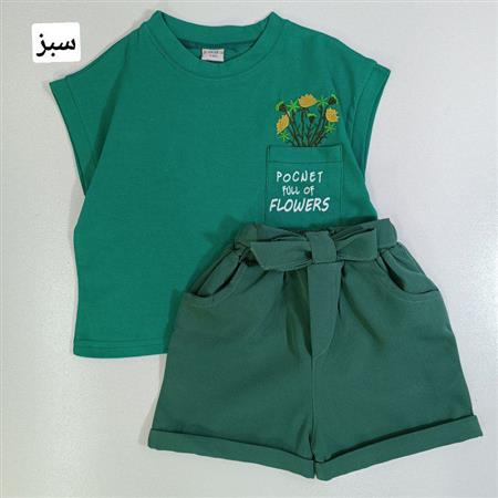 تیشرت شلوارک شاخه و گل