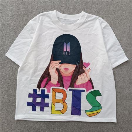 تیشرت تک سفید BTS تکسایز