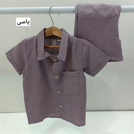 تیشرت شلوارک پسرانه تک جیب