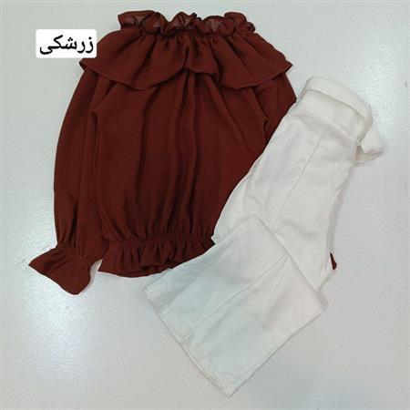 شومیز شلوار یقه چین