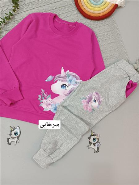 بلوز شلوار چاپی یونیکورن