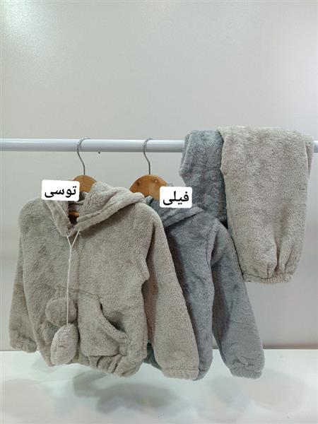 هودی شلوار پولیشی پوم دار