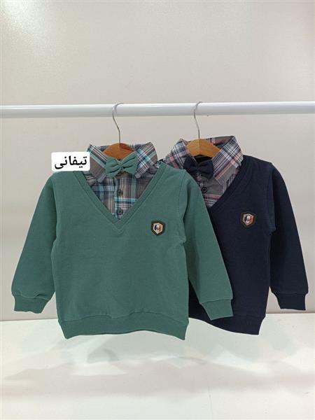 بلوز چهارخونه پاپیونی
