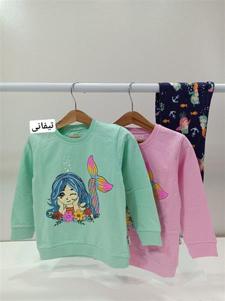بلوز شلوار پری دریایی و گلها