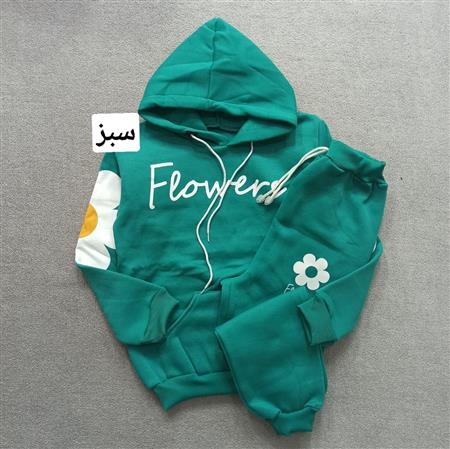 هودی شلوار گل flower تکسایز