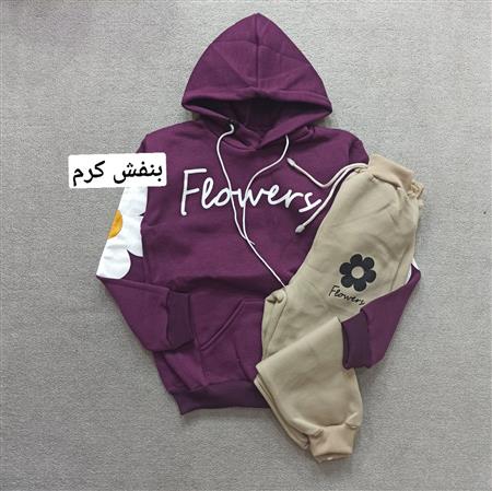 هودی شلوار گل flower تکسایز