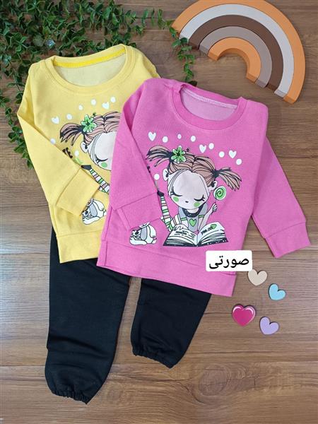 بلوز شلوار دختر کتابخوان و خرگوش