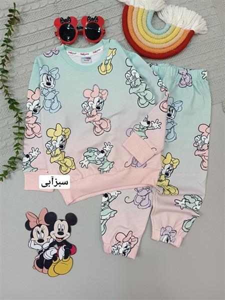 بلوز شلوار آبرنگی مینی نگینی