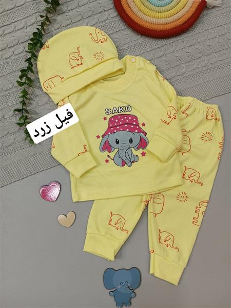 سه تیکه نوزادی چاپ فانتزی