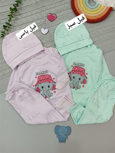 سه تیکه نوزادی چاپ فانتزی