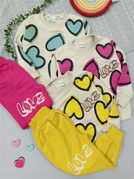 بلوزشلوارچاپیlove heart