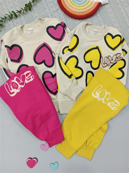 بلوزشلوارچاپیlove heart