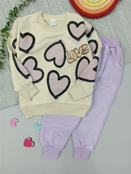 بلوزشلوارچاپیlove heart