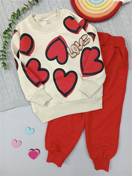 بلوزشلوارچاپیlove heart