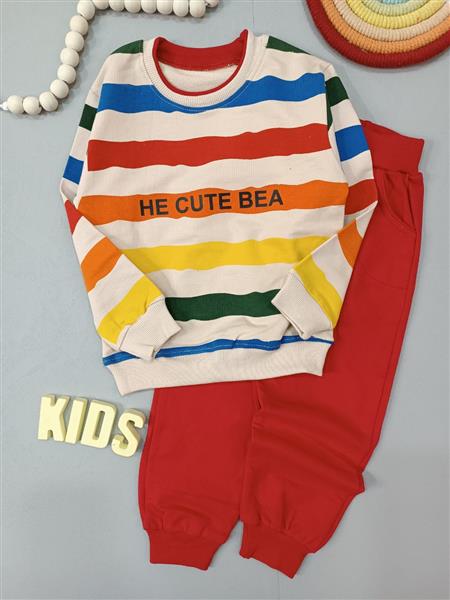 بلوز شلوار راه راه رنگی cwte bea